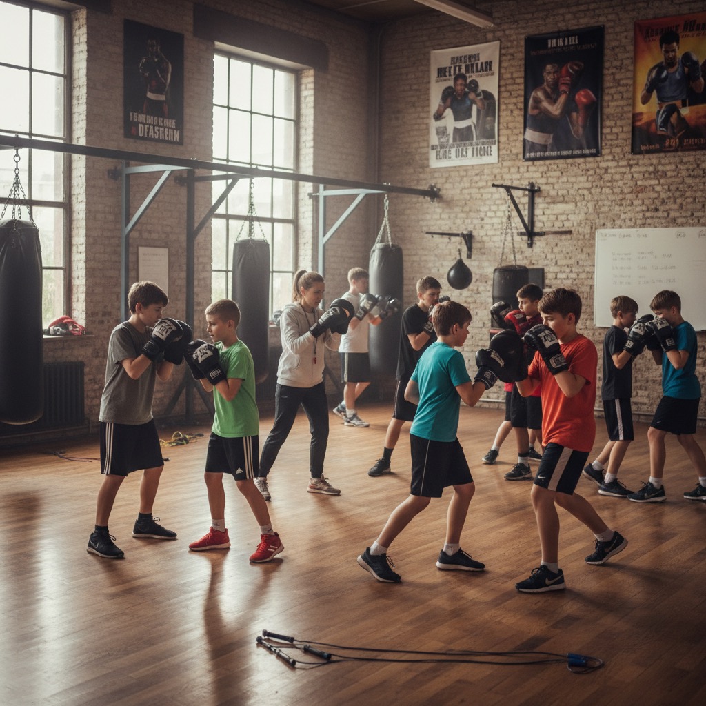 youth/juniors boxing class without a ring