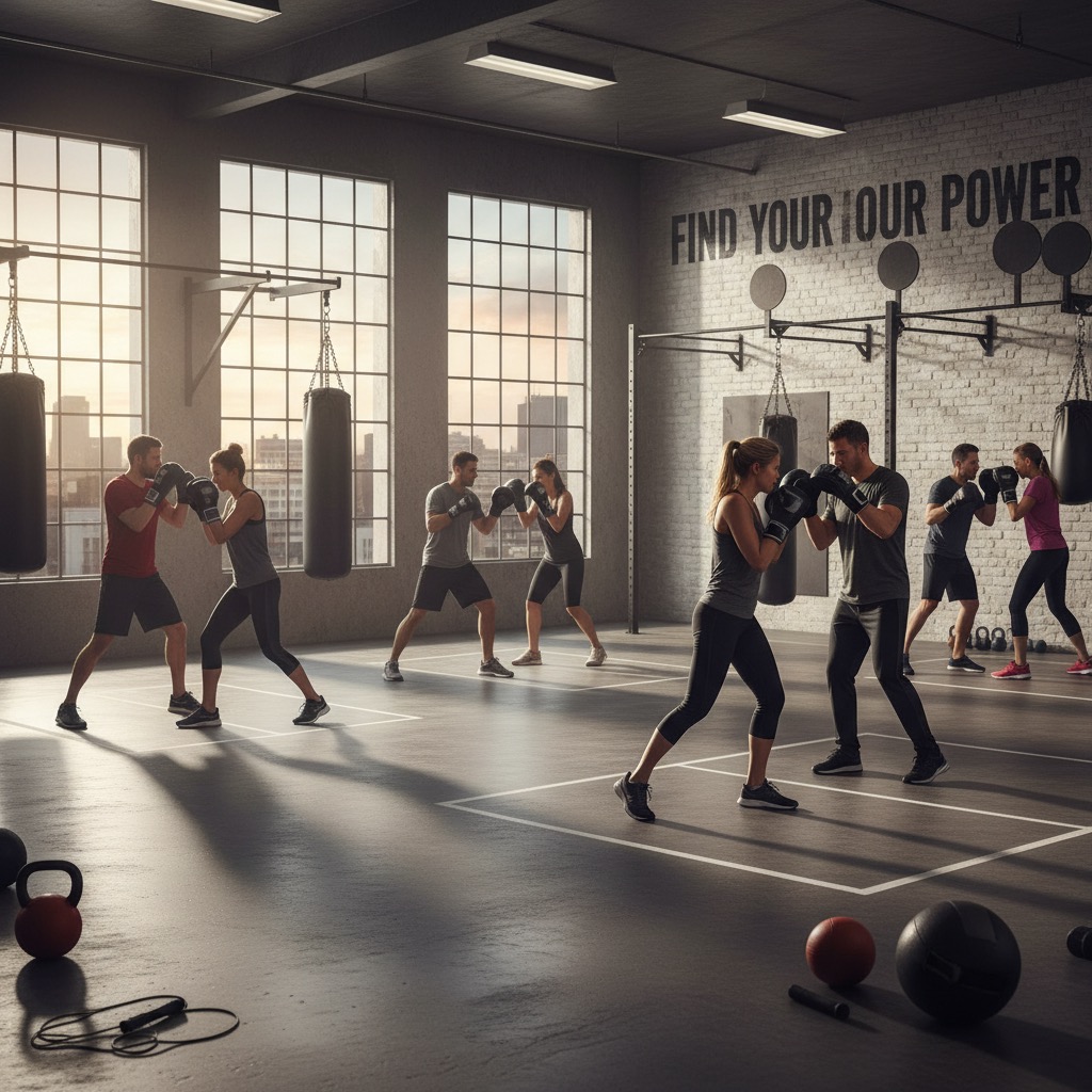 adult boxing class without a ring